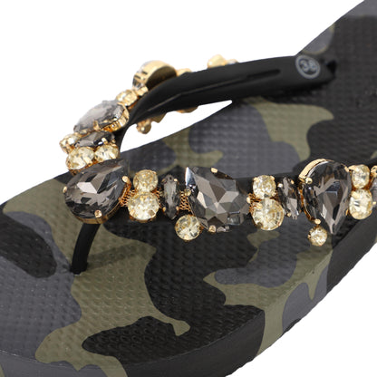 Flip-Flop / Camouflage Khaki - Schwarz