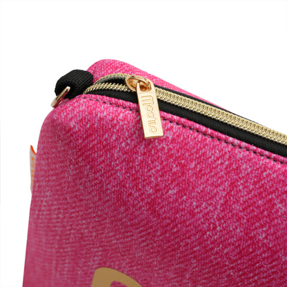 Pantolette / Bandage Jeans mit Steinen - Pink