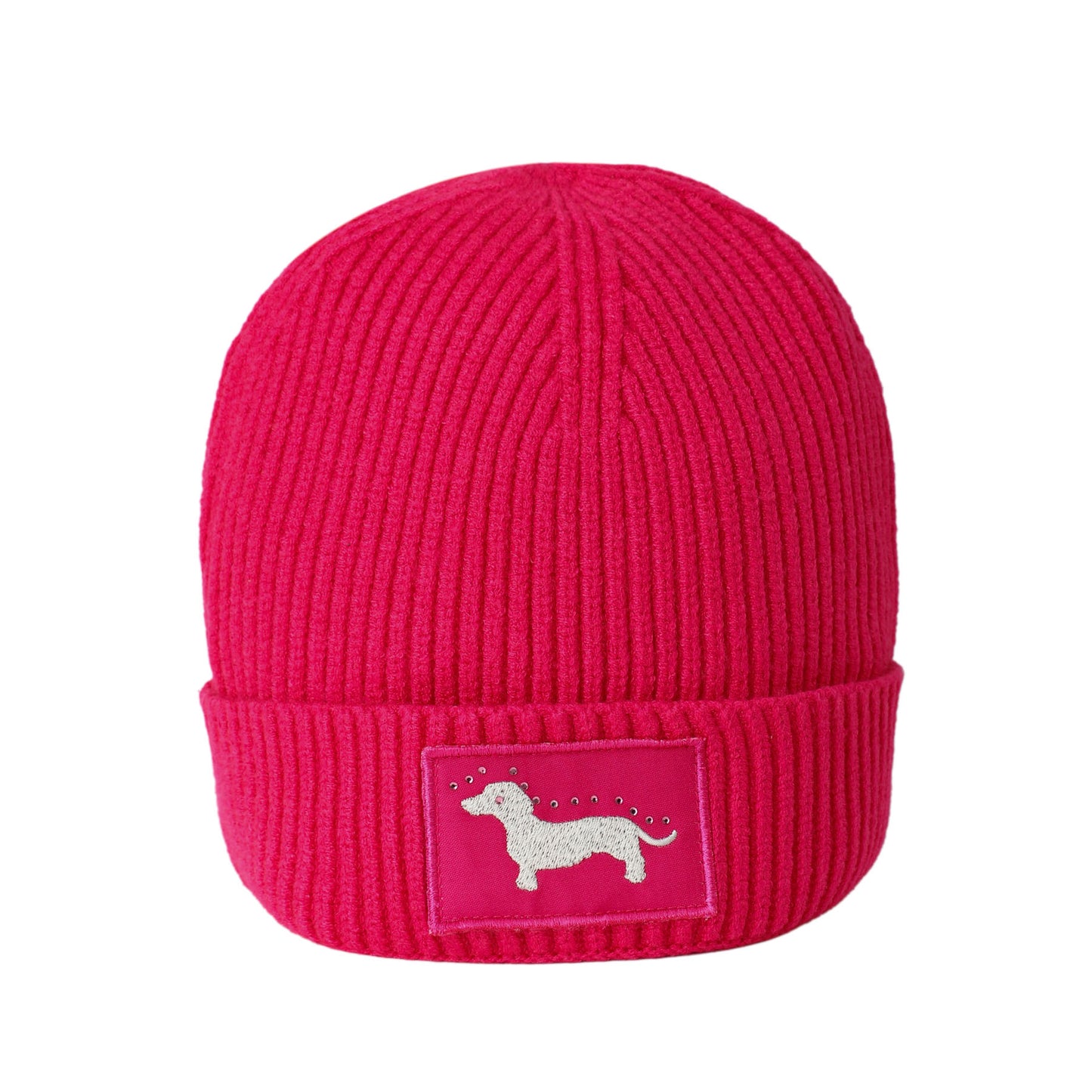 Mützen & Schals / Mütze Dackel - Pink grob