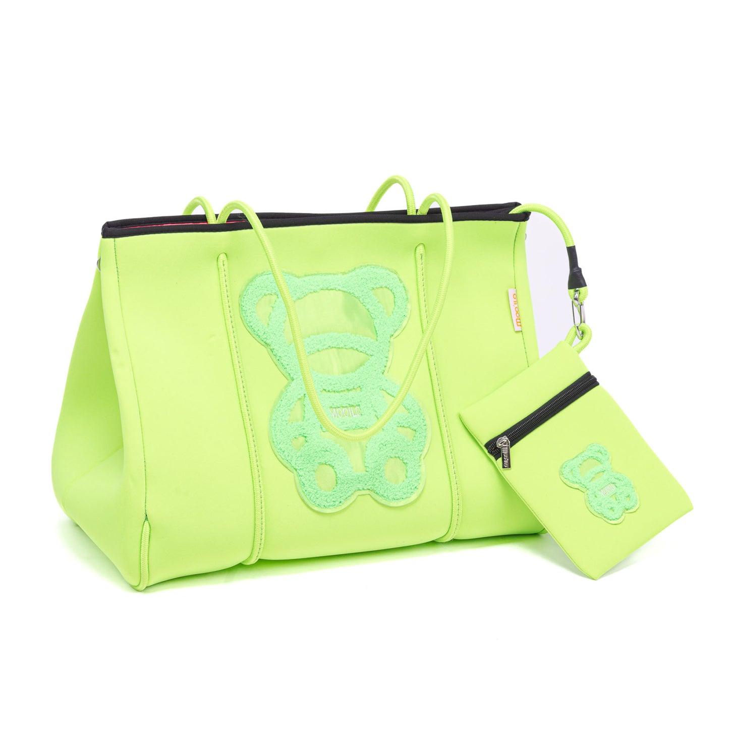 Taschen / Neopren-Shopper Lilly - Bär Neongrün