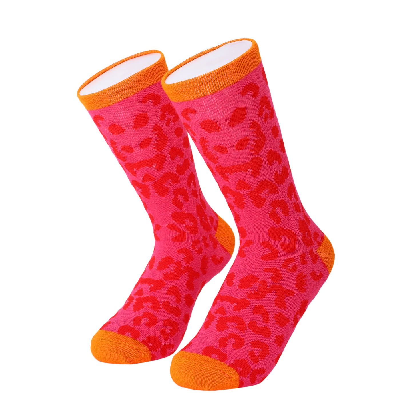 Socken / Leo Pink-Rot - 6er Set