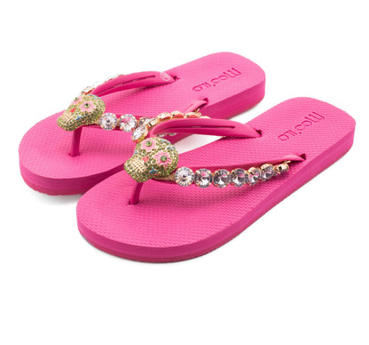 Flip-Flop / Totenkopf - Pink