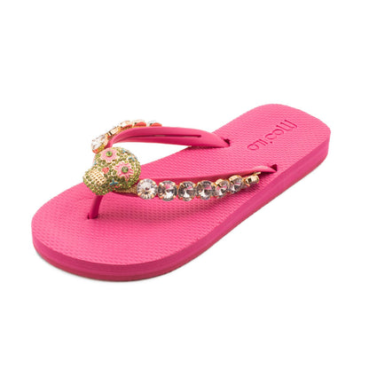 Flip-Flop / Totenkopf - Pink